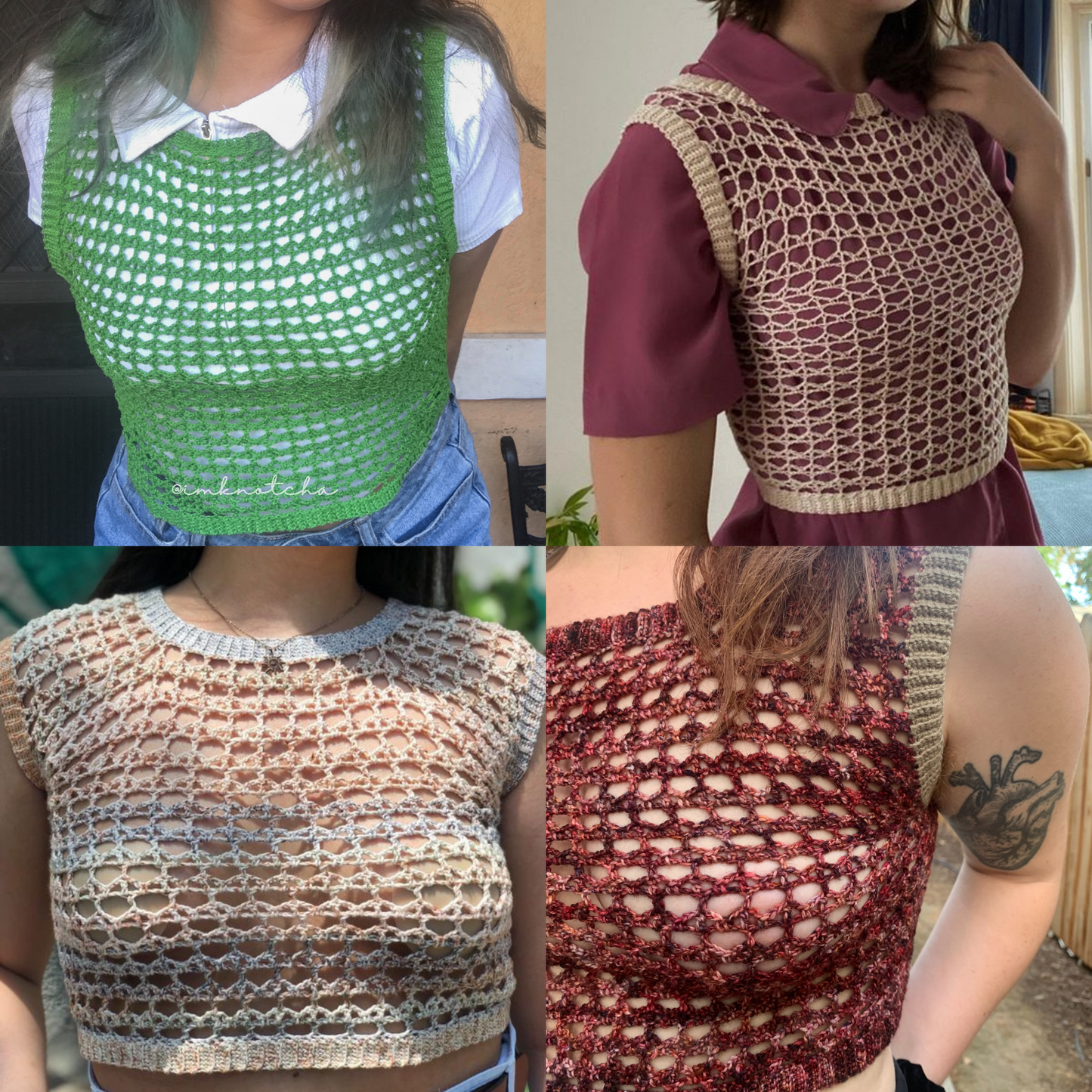 Hot Mesh Vest | Crochet Pattern | PDF