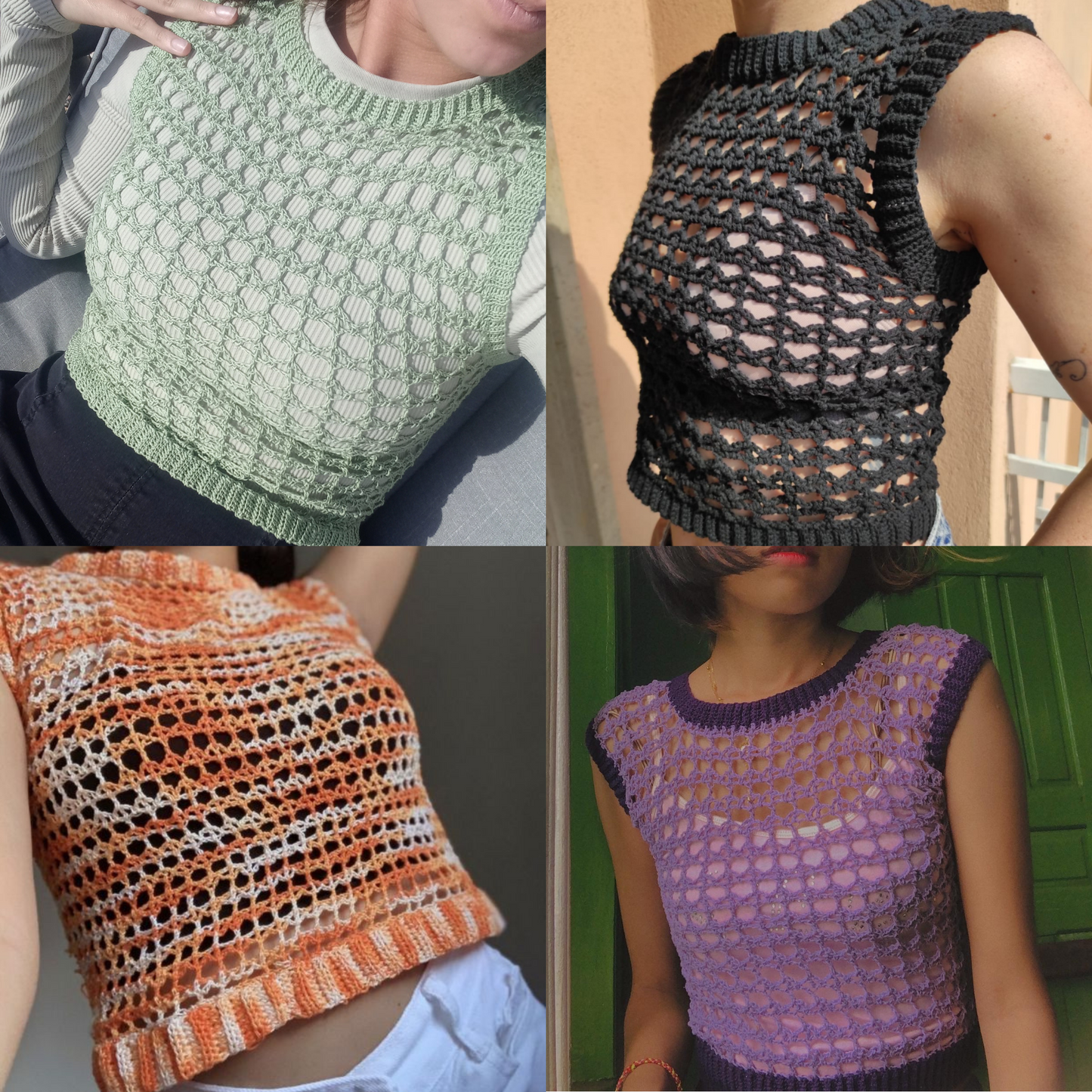 Hot Mesh Vest | Crochet Pattern | PDF