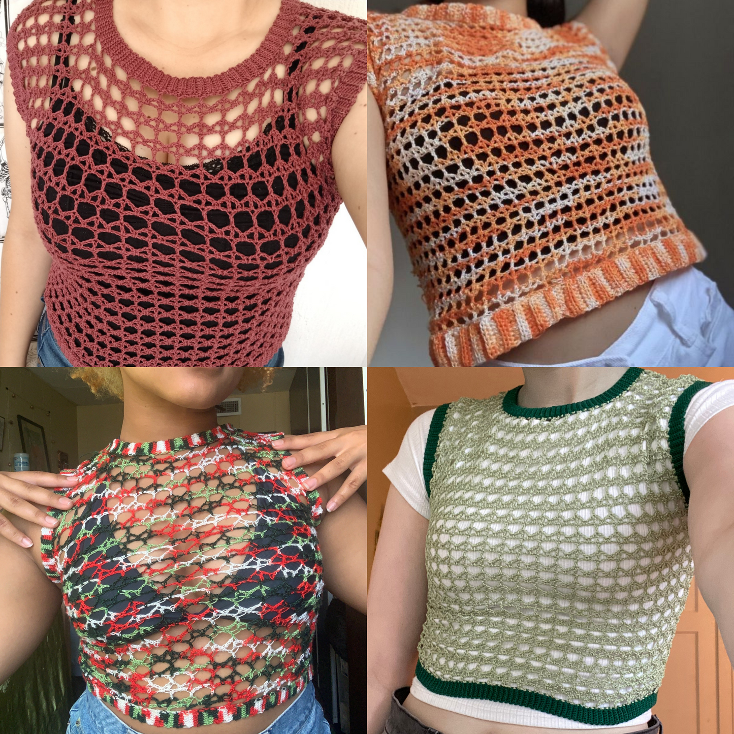 Hot Mesh Vest | Crochet Pattern | PDF
