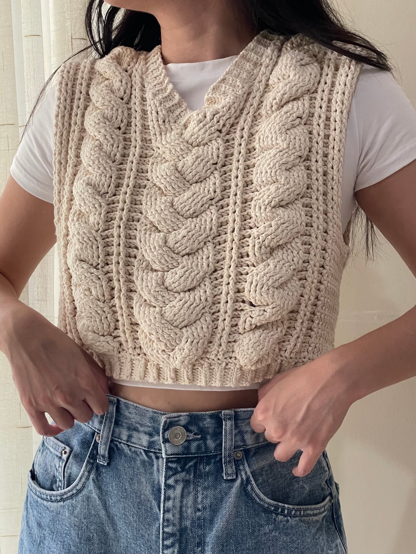 Cable Vest | Crochet Pattern | PDF