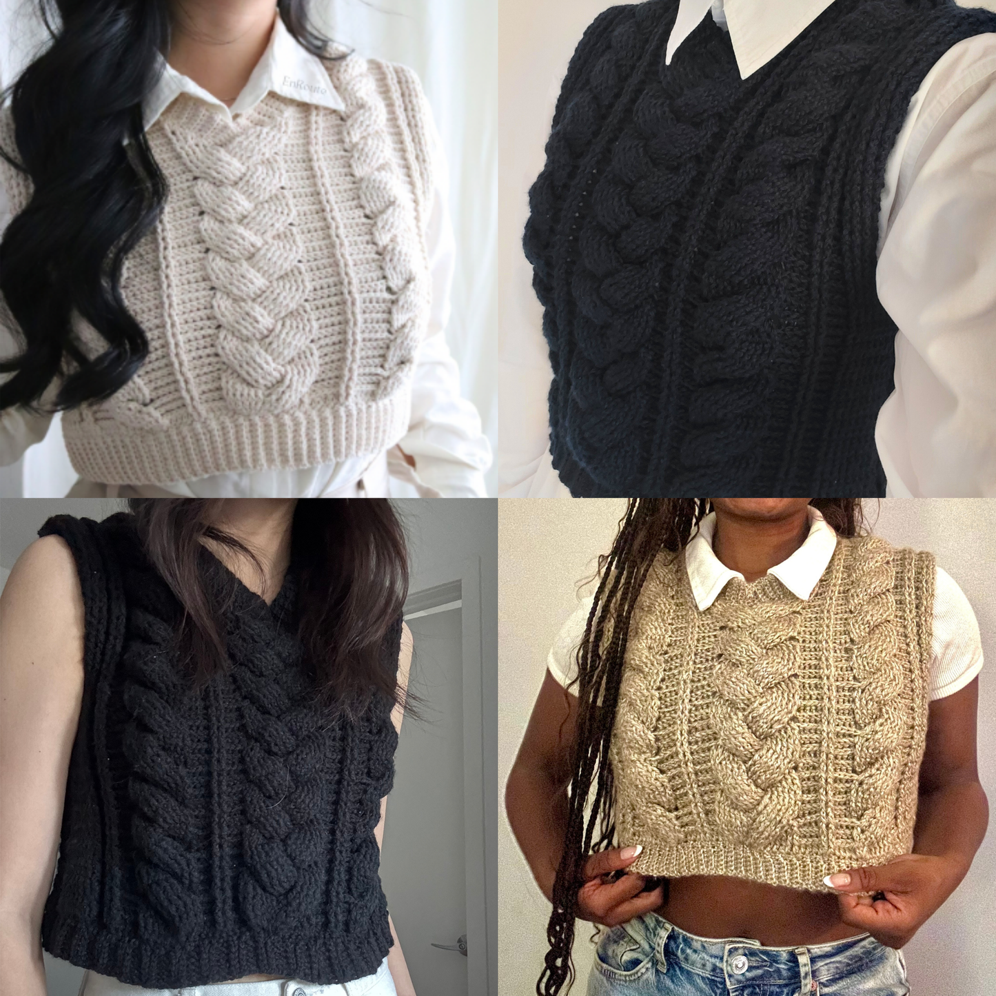 Cable Vest | Crochet Pattern | PDF