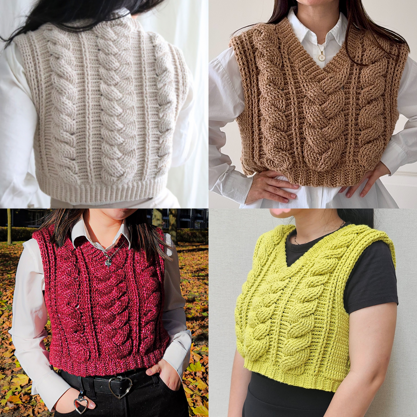 Cable Vest | Crochet Pattern | PDF