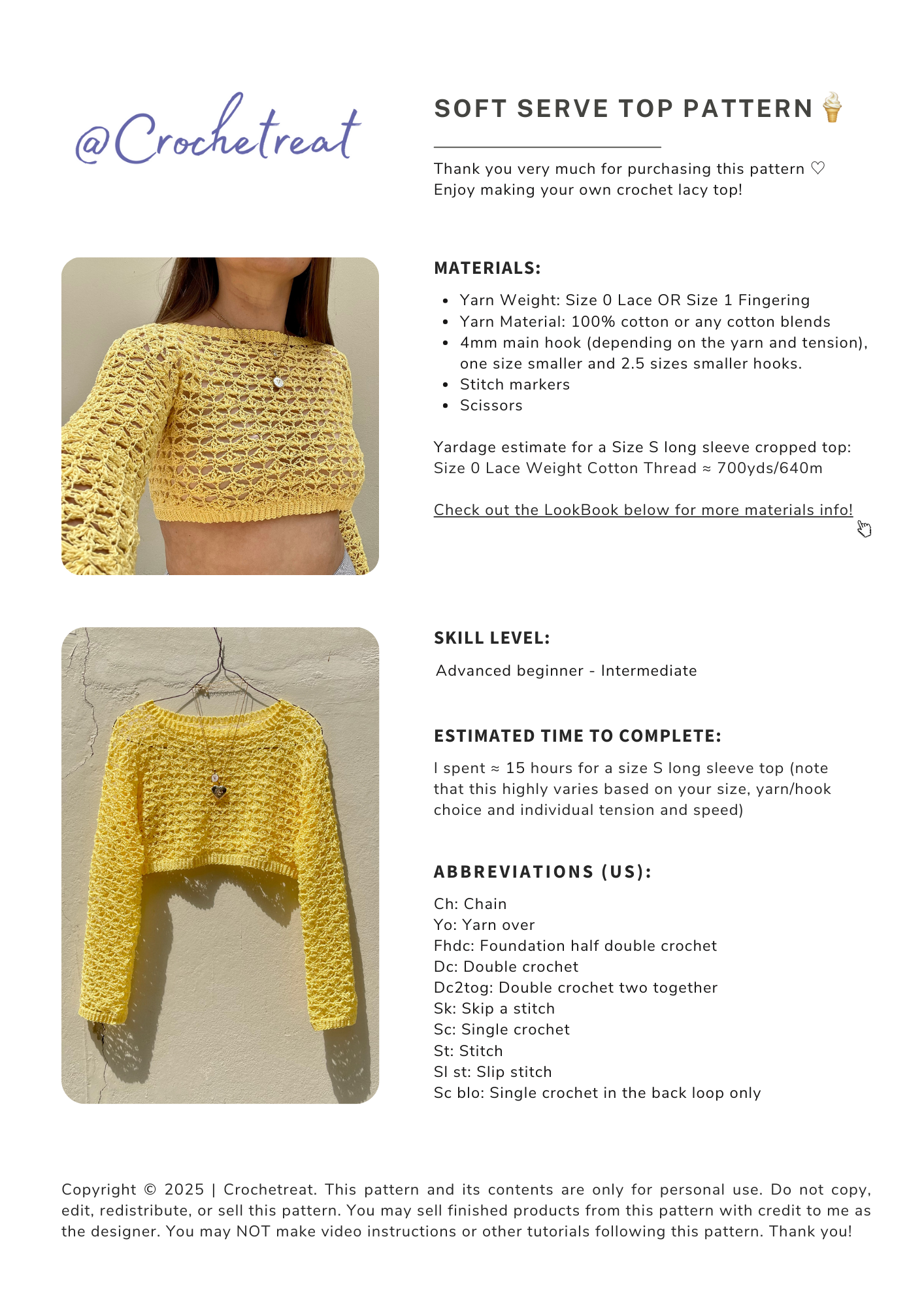 Soft Serve Top | Crochet Pattern | PDF